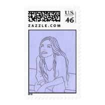 She Watches the Sky 3 - Stamp by DConger She Watches the Sky 3 - Stamp