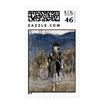 She went along, and went along,and went along stamp