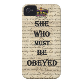 She who must be obeyed iPhone 4 Case-Mate case