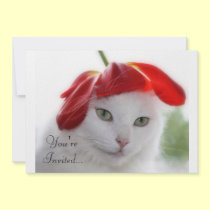 She Wore a Hat Shaped Like a Tulip invitations