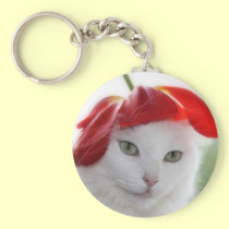 She Wore a Hat Shaped Like a Tulip keychains
