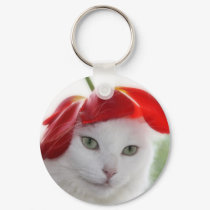 She Wore a Hat Shaped Like a Tulip keychains