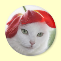 She Wore a Hat Shaped Like a Tulip magnets