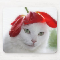 She Wore a Hat Shaped Like a Tulip mousepads