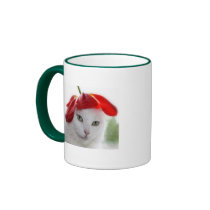 She Wore a Hat Shaped Like a Tulip mugs by JCatGarden She Wore a Hat Shaped Like a Tulip mugs