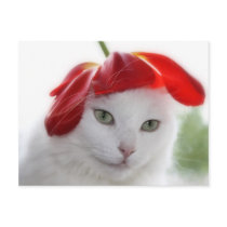 She Wore a Hat Shaped Like a Tulip postcards