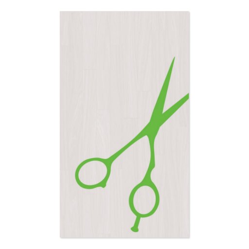 Shears Barber/Cosmetologist Business Card (Green) (front side)
