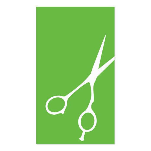 Shears Barber/Cosmetologist Business Card (Green)