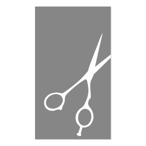 Shears Barber/Cosmetologist Business Card (Grey) (front side)