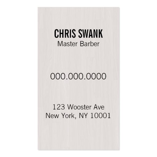 Shears Barber/Cosmetologist Business Card (Grey) (back side)