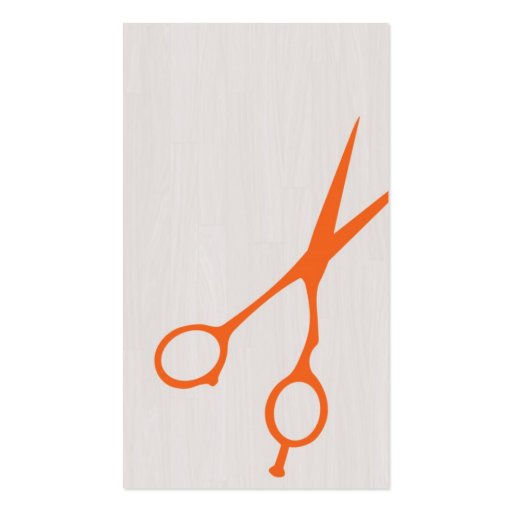 Shears Barber/Cosmetologist Business Card (Orange) (front side)