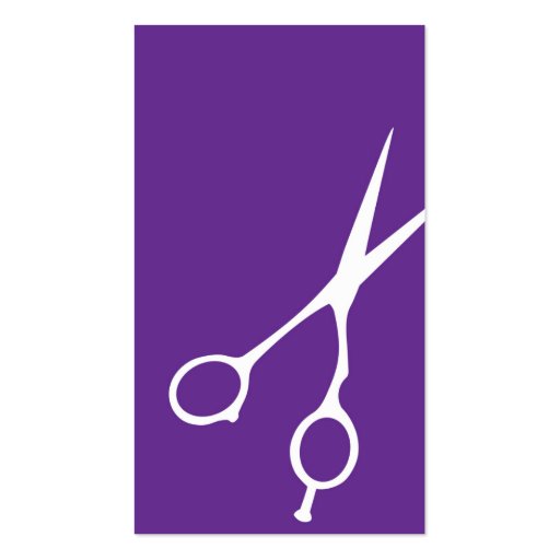 Shears Barber/Cosmetologist Business Card (Purple) (front side)