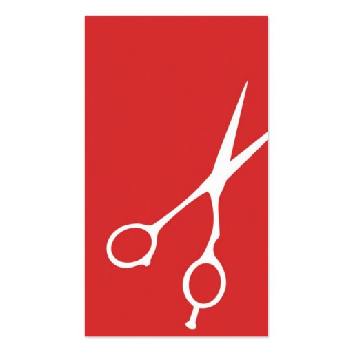 Shears Barber/Cosmetologist Business Card (Red)