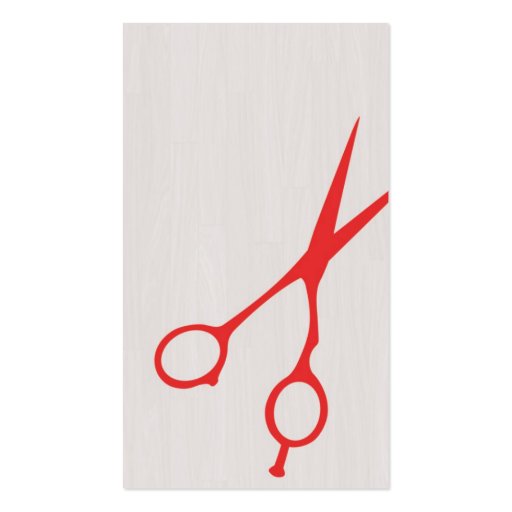 Shears Barber/Cosmetologist Business Card (Red) (front side)