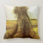 Sheaves of Wheat in a Field by Vincent van Gogh Throw Pillows