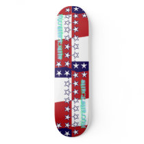 SHECKSHE.COM BIG RED-WHITE-N-BLUE Maple BiZ-Card Skate Deck