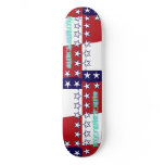 SHECKSHE.COM BIG RED-WHITE-N-BLUE Maple BiZ-Card Skate Deck