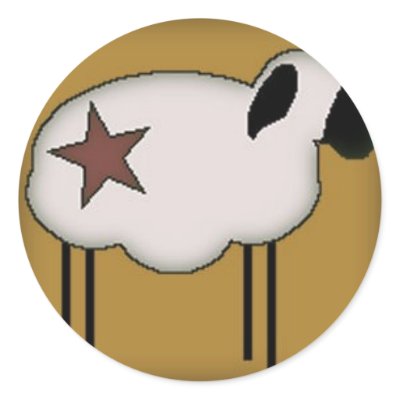 Sheep #2 Sticker by creationsbydenise