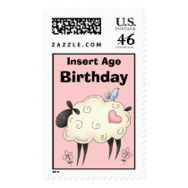 Sheep Birthday Postage Stamps