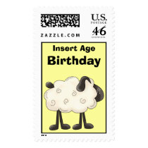 Sheep Birthday Postage Stamps