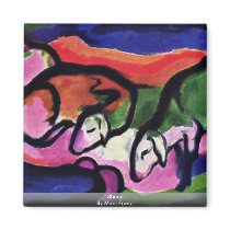 Sheep By Marc Franz Fridge Magnet