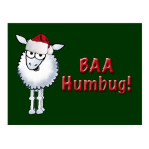 Sheep Christmas BAA Humbug!, BAA Humbug Post Cards