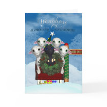Sheep Christmas Card - Black Sheep Holiday Card