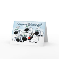 Sheep Christmas Card - Seaon's Bleetings