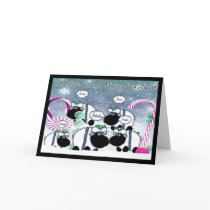 Sheep Christmas Card - We Wish Ewe A Merry Christm