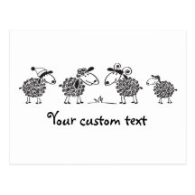 Sheep - Customizable Post Card