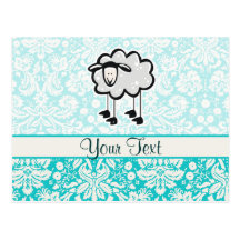 Sheep; Cute Post Card