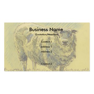Sheep Drawing Business Cards