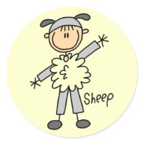 Sheep Dress Up T-shirts and Gifts stickers