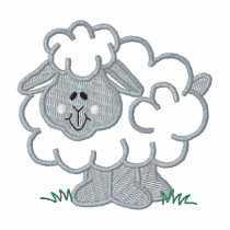 Sheep Embroidered Hooded Sweatshirt