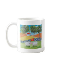 SHEEP FOLK ART MUG