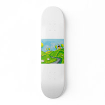 SHEEP FOLK ART PAINTING SKATE BOARD DECK