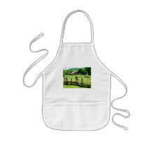 Sheep Grazing in Pasture Aprons