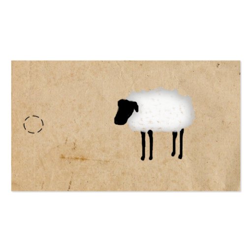 Sheep Hang Tag Business Card Templates (front side)