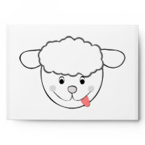 Sheep head cartoon envelope