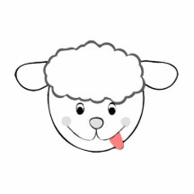 Cartoon Sheep Head