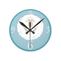 Sheep illustration wall clocks