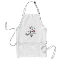 sheep jumping fence apron