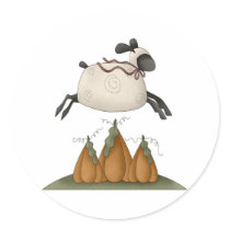 sheep jumping over pumpkins stickers by robynsnest sheep jumping over pumpkins stickers