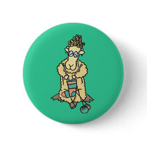Sheep Knitting Button