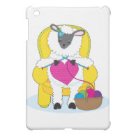 Sheep Knitting Heart iPad Mini Cover