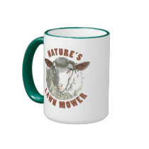 Sheep Lawn Mower mugs