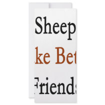 Sheep Make Better Friends Custom Rack Card