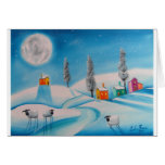 SHEEP MOON NAIVE FOLK PAINTING cards