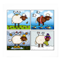 sheep of all seasons poster posters