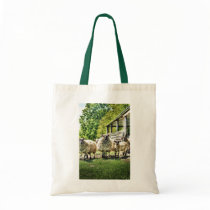 Sheep on the Farm Tote Bag bags